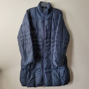 Landsend Puffy Reversible Long Down Jacket Navy Blue XL (18-20)